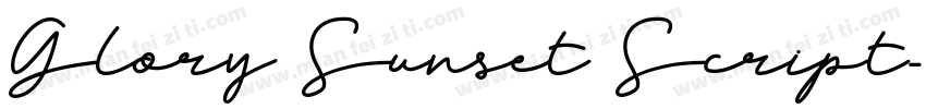 Glory Sunset Script字体转换